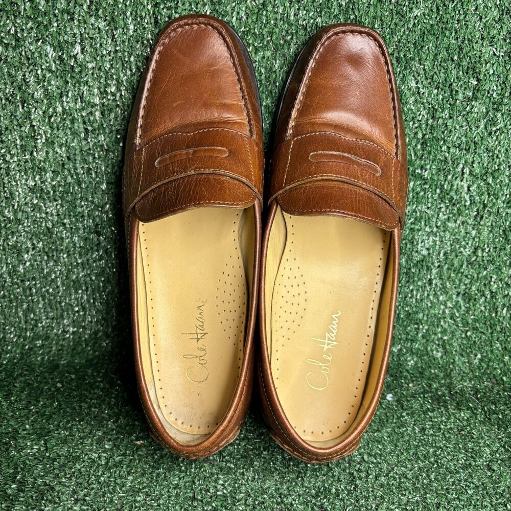 Cole Haan Penny Loafers Leather Slip On Moccasin Classic Brown Womens 11 B - Picture 5 of 13
